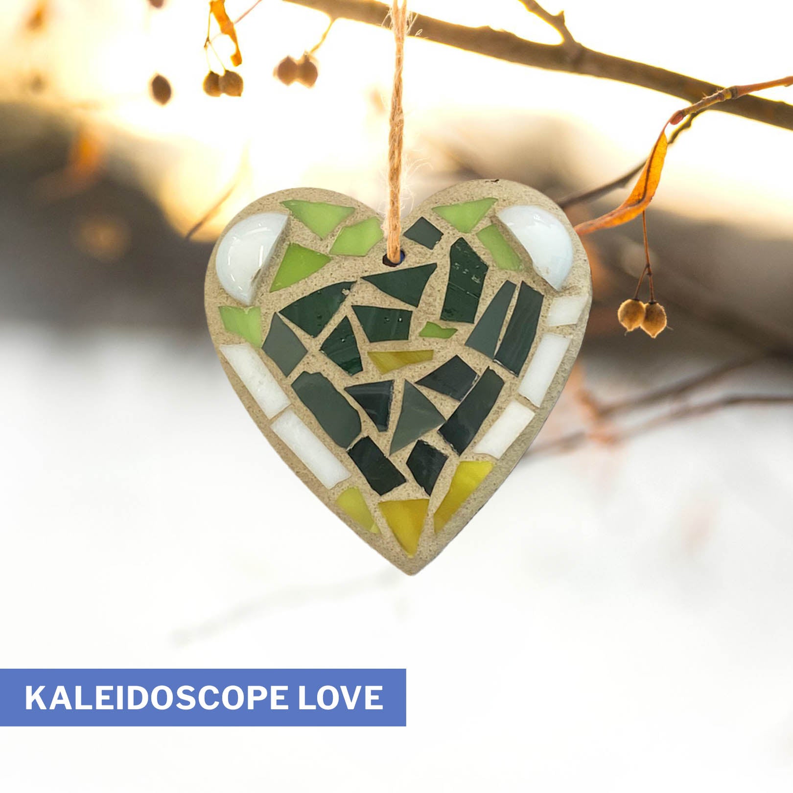 Blue/Green 3" Heart Ornament – Choose Your Design