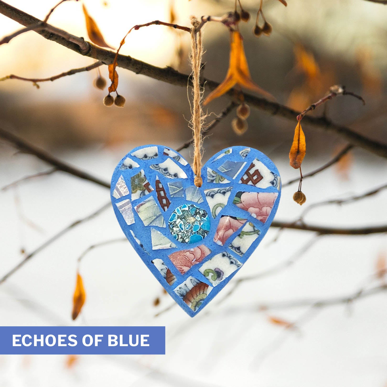 Blue/Green 3" Heart Ornament – Choose Your Design