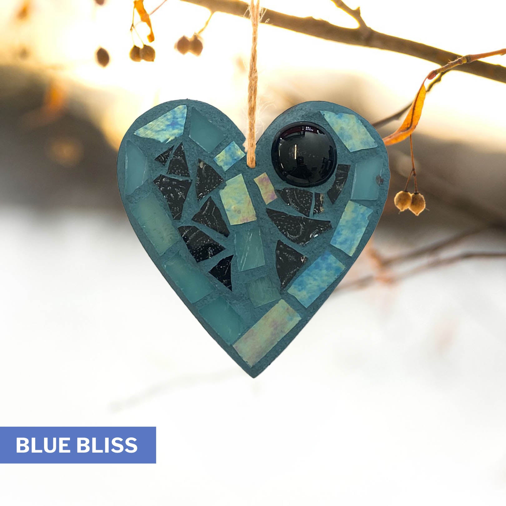 Blue/Green 3" Heart Ornament – Choose Your Design