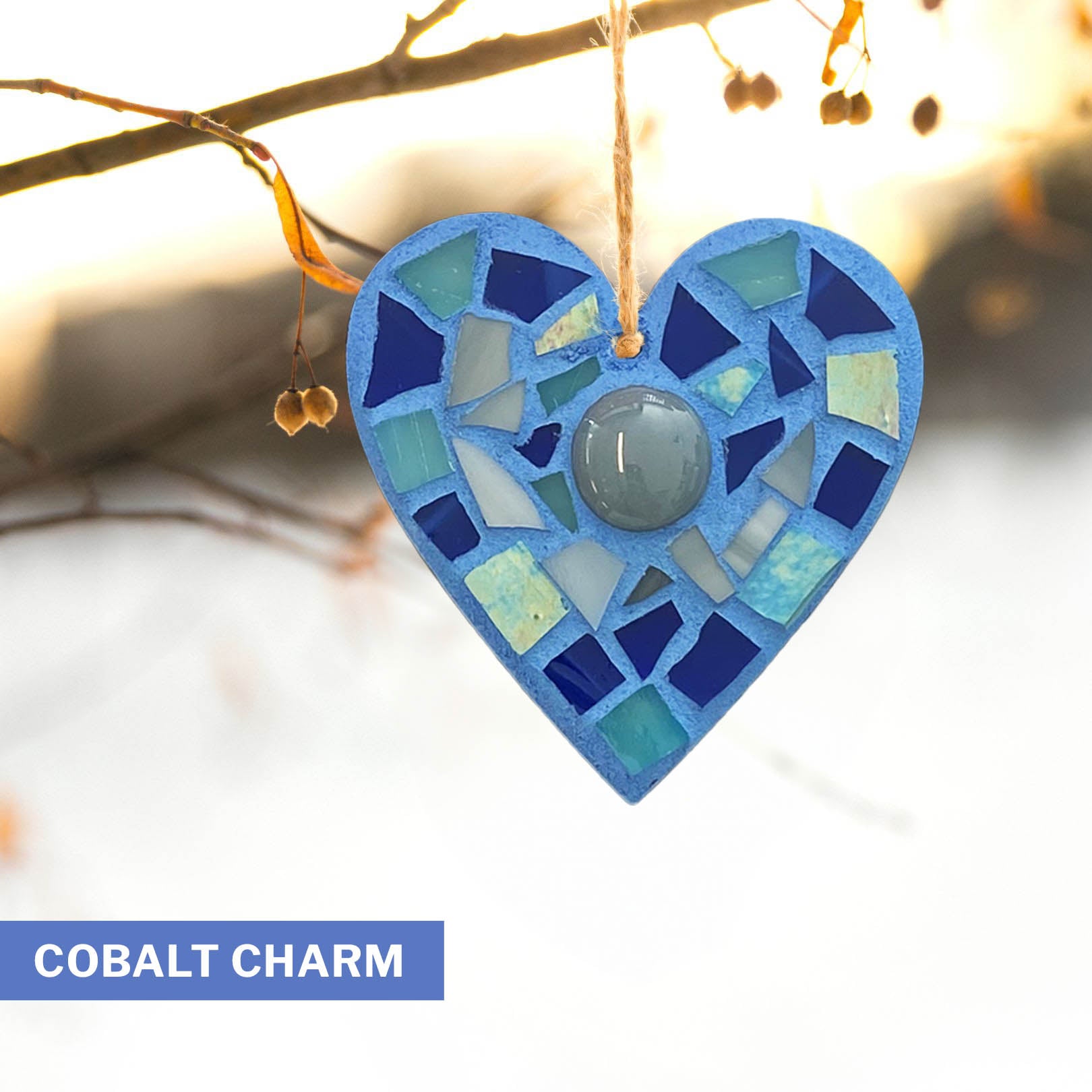 Blue/Green 3" Heart Ornament – Choose Your Design