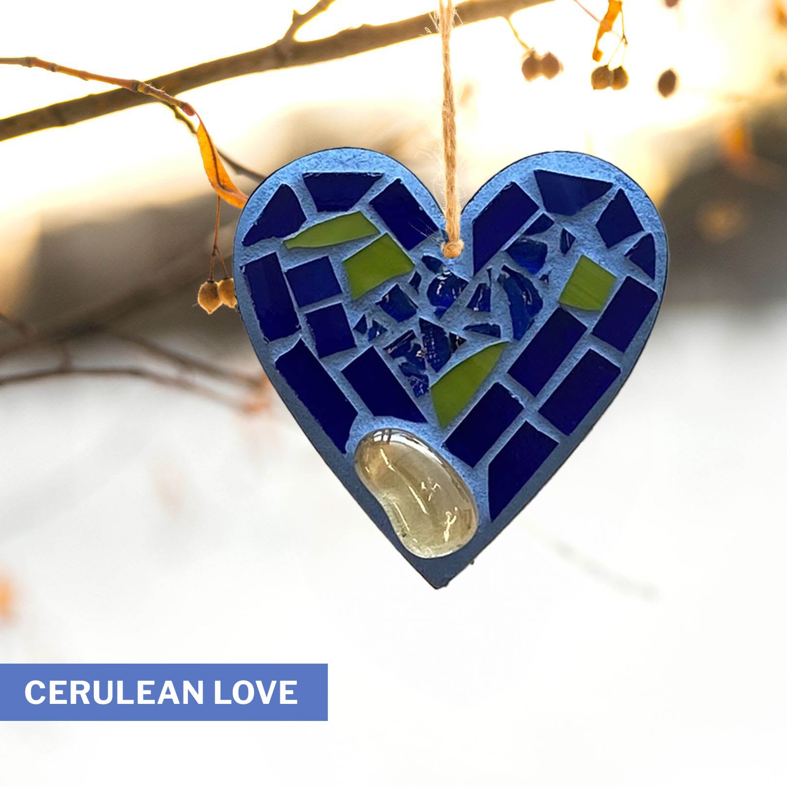 Blue/Green 3" Heart Ornament – Choose Your Design