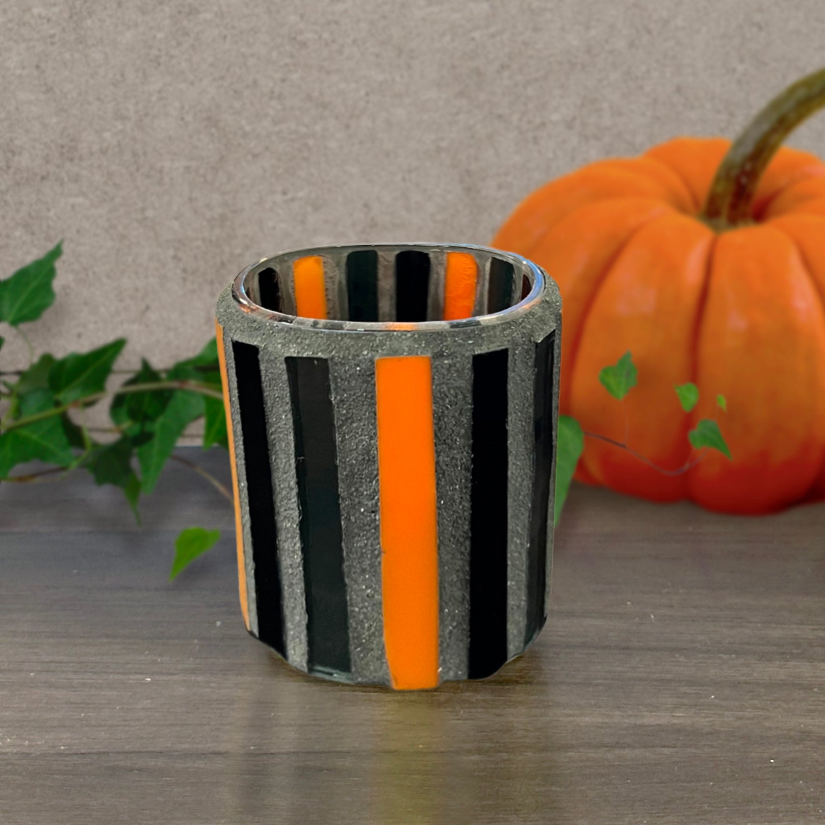 2" Seasonal Black and Orange Votive